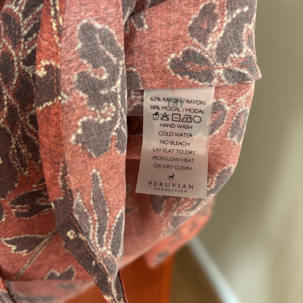 Peruvian Connection Floral Pattern Button Down Sh… - image 3